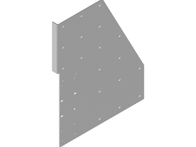 Verstevigingsplaat voor bodemconsole LINKS